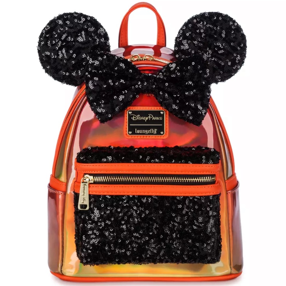 BNWT. DISNEY PARKS HALLOWEEN 2023 MINNIE MOUSE SEQUIN LOUNGEFLY